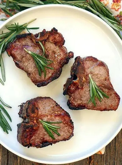 Broiled Garlic Rosemary Lamb Chops