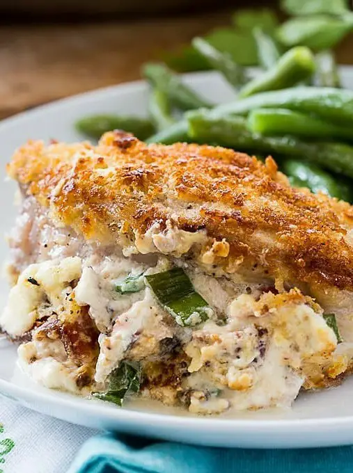 Garlic Parmesan Stuffed Pork Chops