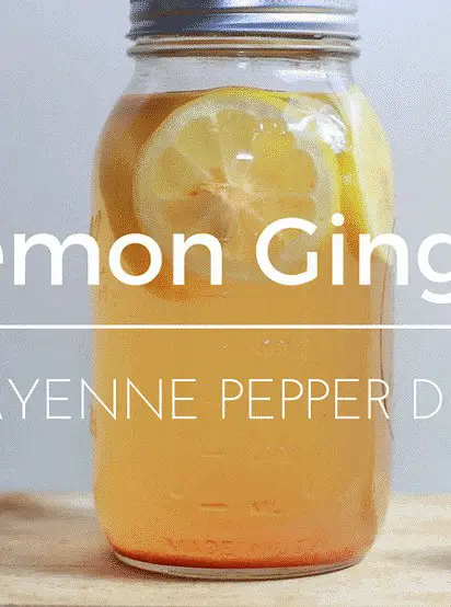 Lemon Ginger Cayenne Pepper & Turmeric Water