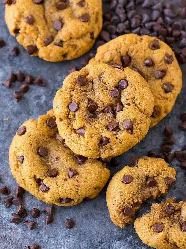 Peanut Butter Protein Cookies with Chocolate Chips