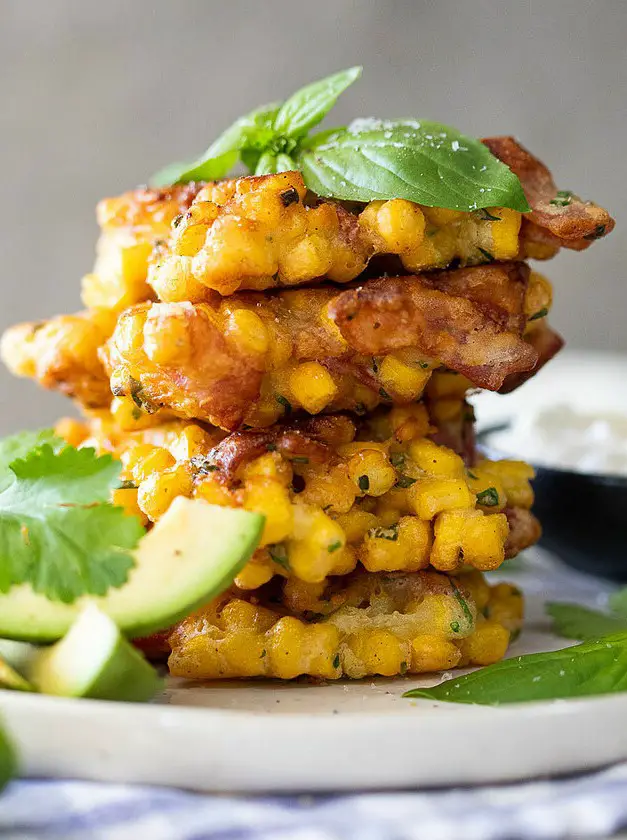 Crispy Bacon Corn Fritters