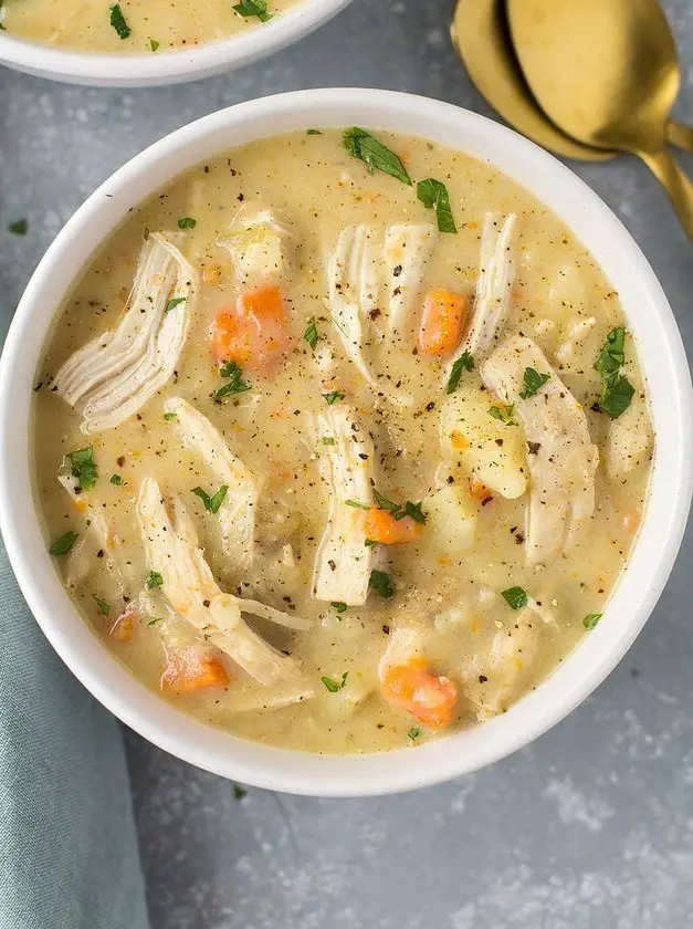 Slow Cooker Chicken Pot Pie Soup