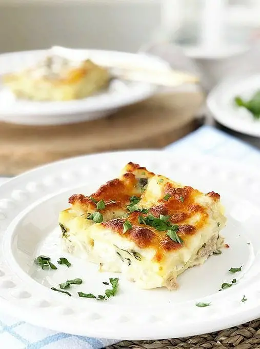 Creamy White Turkey Lasagna