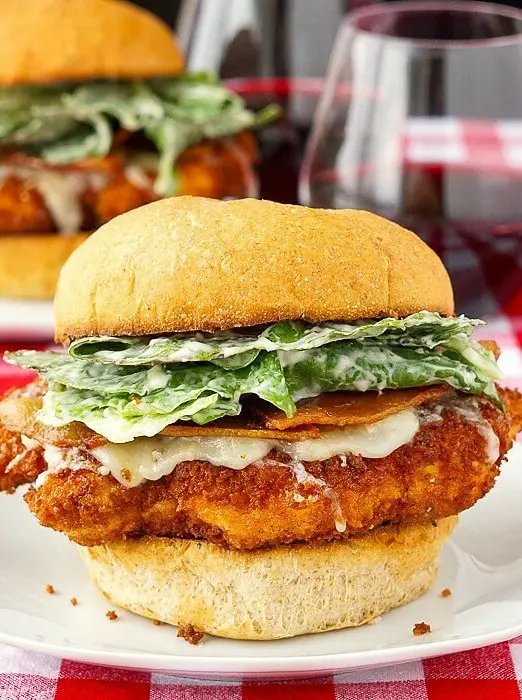 Panko Chicken Caesar Burgers