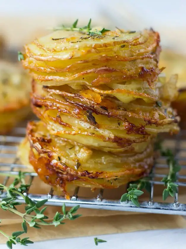 Gruyere and Thyme Stacked Potatoes