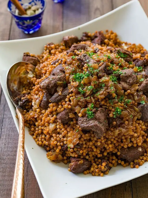 Braised Lamb with Israeli Couscous