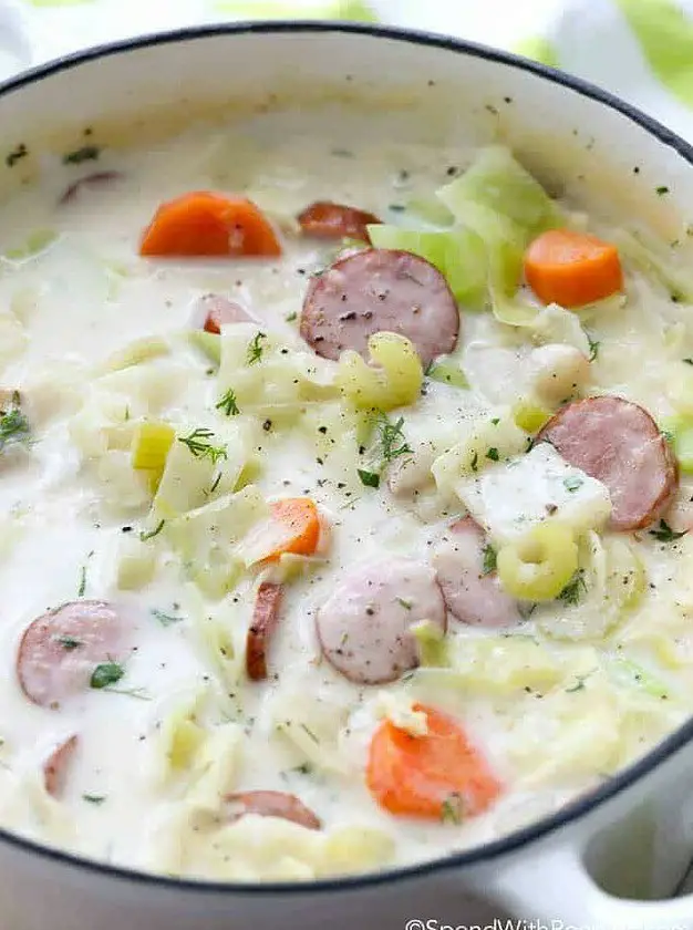 Creamy Sausage & Cabbage Soup