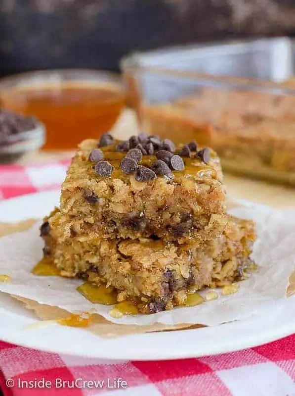 Peanut Butter Chocolate Chip Baked Oatmeal