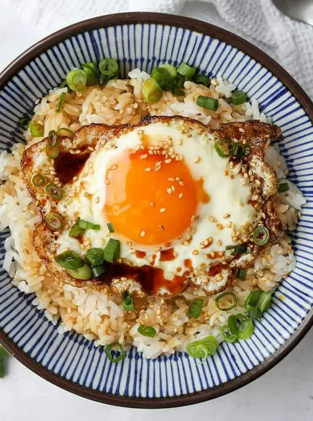 Korean Egg Butter Rice with Soy Sauce (Gyeran Bap)