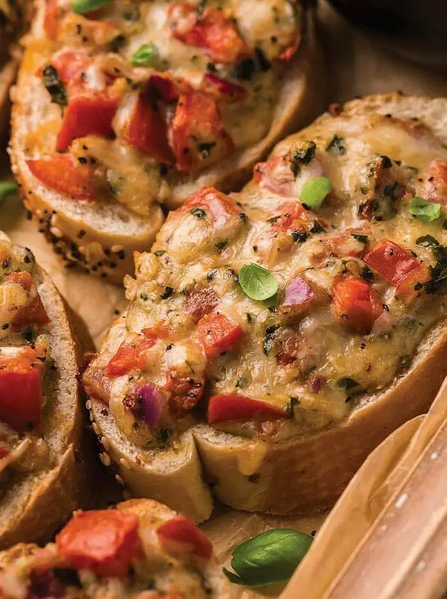 Crispy Cheesy Bruschetta Bites