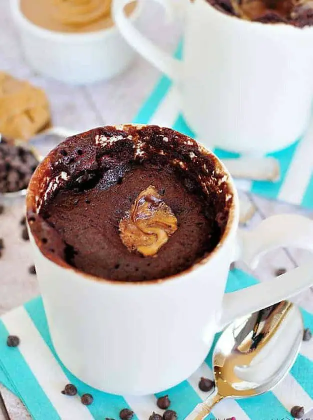 Chocolate Peanut Butter Mug Cake