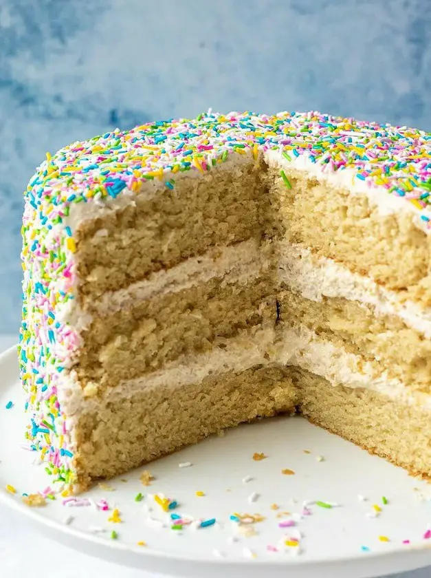 Vanilla Vegan Birthday Cake