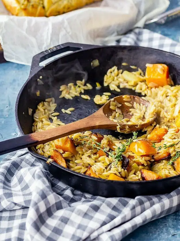 One Pot Orzo with Roasted Butternut Squash