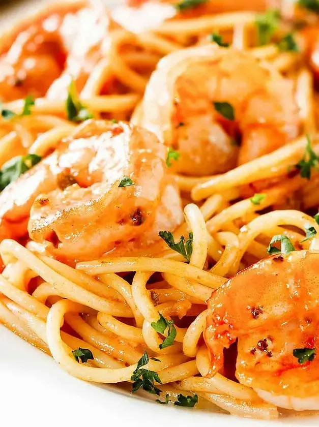 Spicy Shrimp Spaghetti