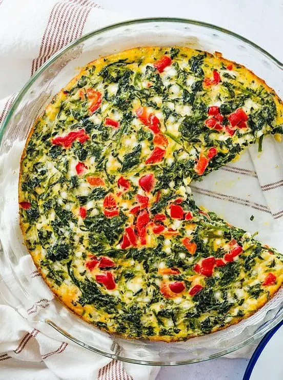 Crustless Quiche with Spinach