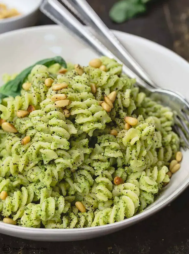 Lemon Broccoli Pesto Pasta