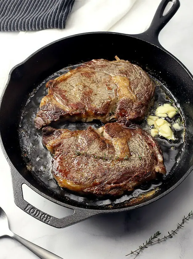 Pan-Seared Ribeye with Garlic Butter