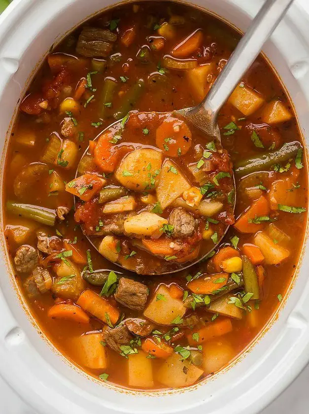 Crockpot Vegetable Beef Soup