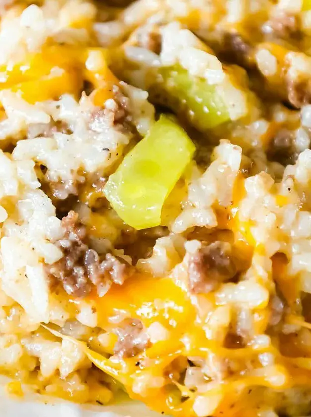 Instant Pot Big Mac Ground Beef and Rice