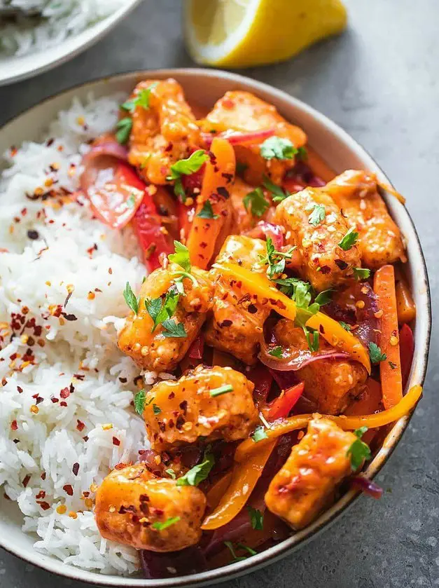 Vegan Sweet and Sour Tofu