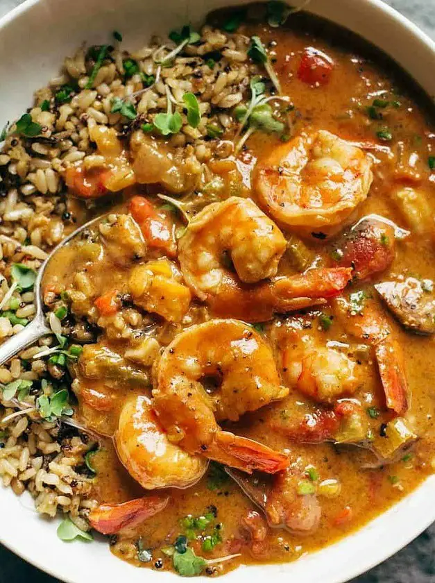 Spicy Weekend Gumbo + Brown Rice