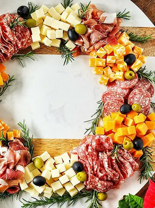 Christmas Wreath Charcuterie Board