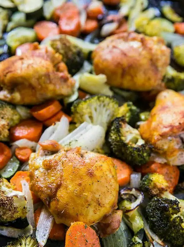 Turmeric Chicken Sheet Pan Dinner