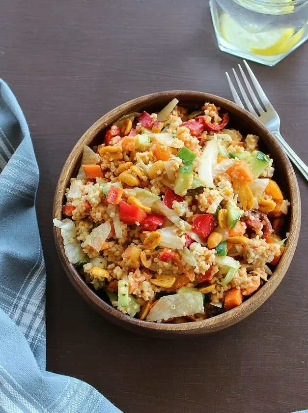 Millet Vegetable Salad with Hummus