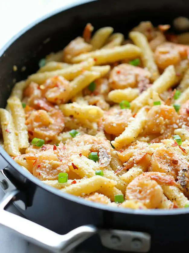 Spicy Parmesan Shrimp Pasta