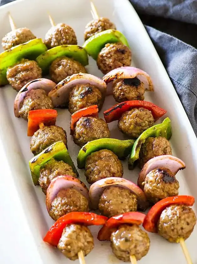 Italian Style Meatball Kabobs