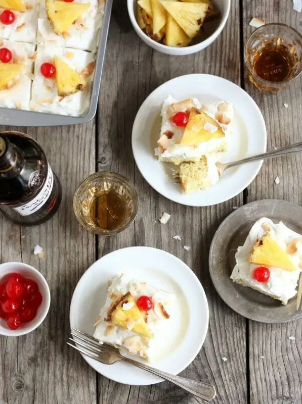 Piña Colada Tres Leches Cake