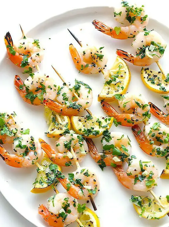 Shrimp Scampi Skewers