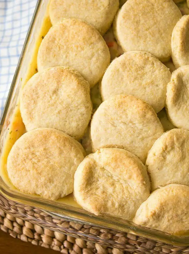 Ham Pot Pie with Biscuit Topping