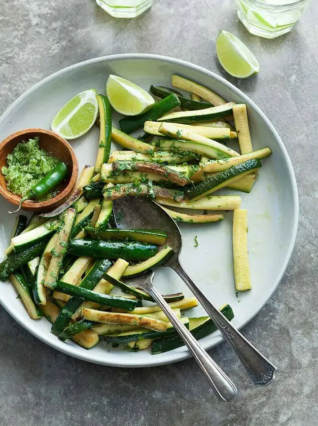 Sautéed Zucchini with Chili Lime Salt