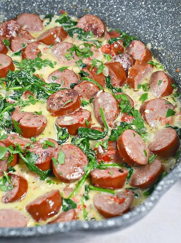 Keto Tuscan Sausage Skillet