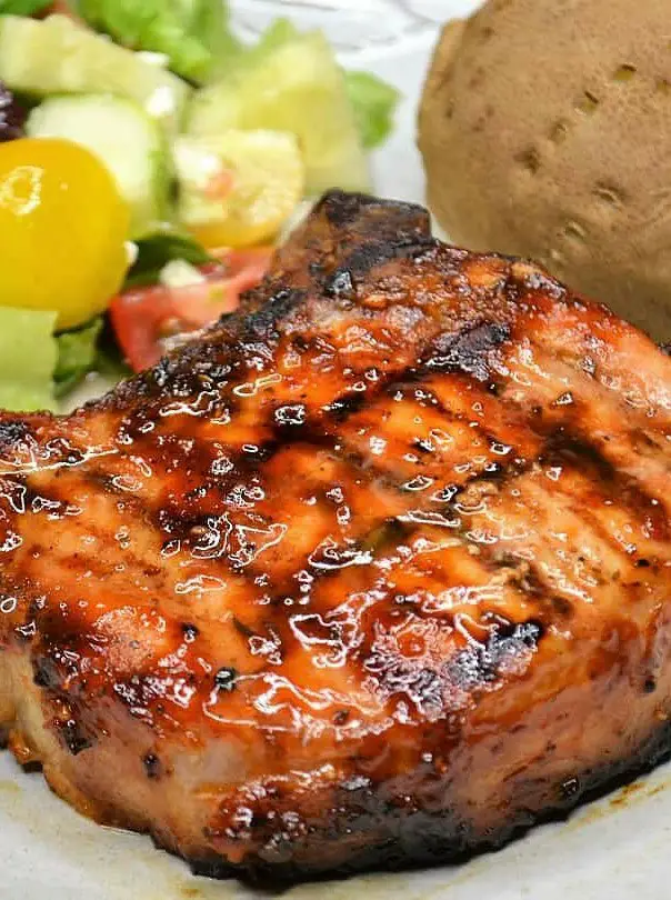 Juicy Grilled BBQ Pork Chops with Beer