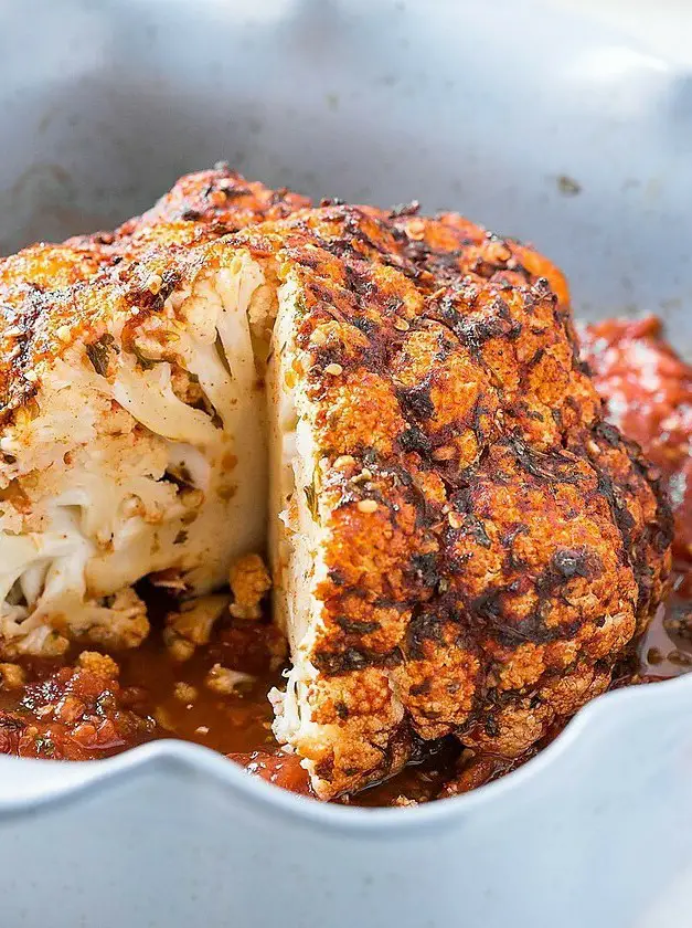 Oven Roasted Whole Cauliflower