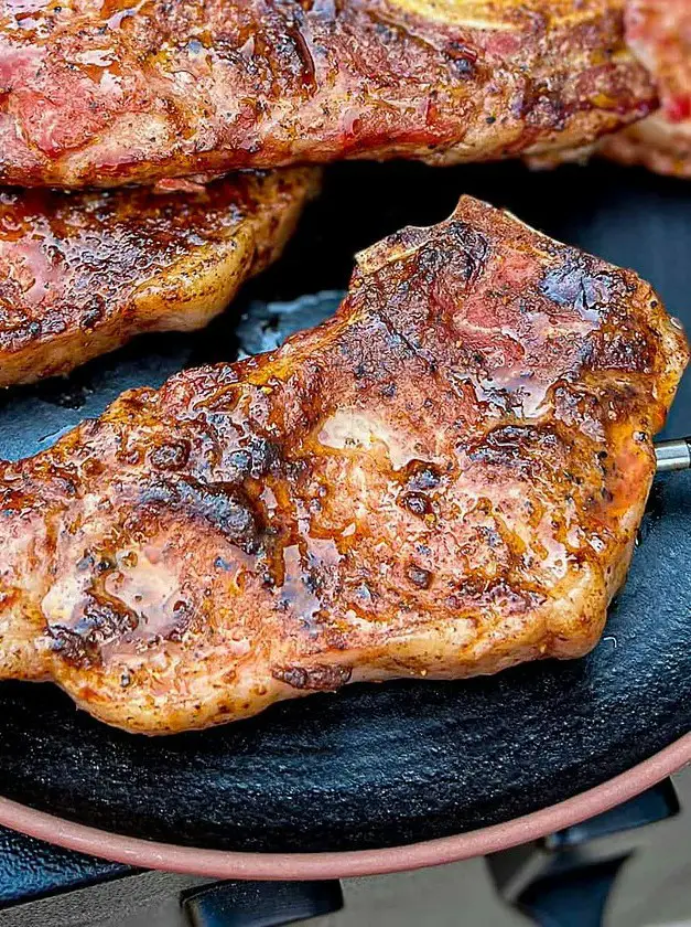 Traeger Smoked Bone in Pork Chops