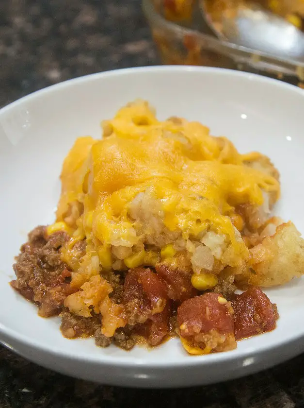 Chili Tater Tot Bake