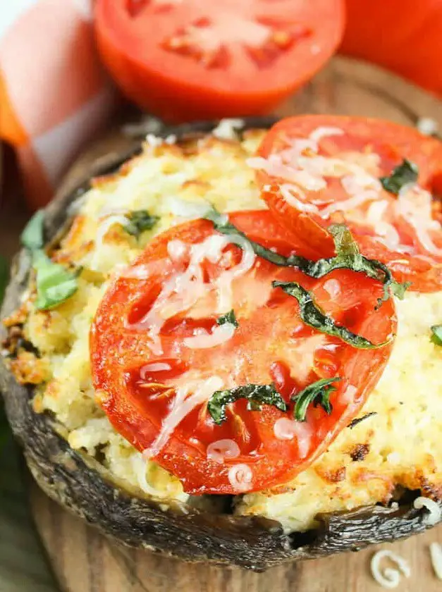 Air Fryer Stuffed Portobello Mushrooms