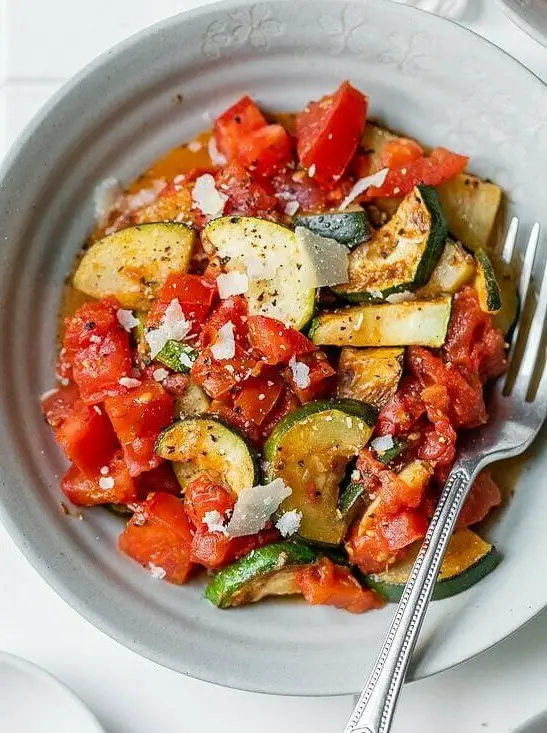 Sautéed Zucchini with Plum Tomatoes