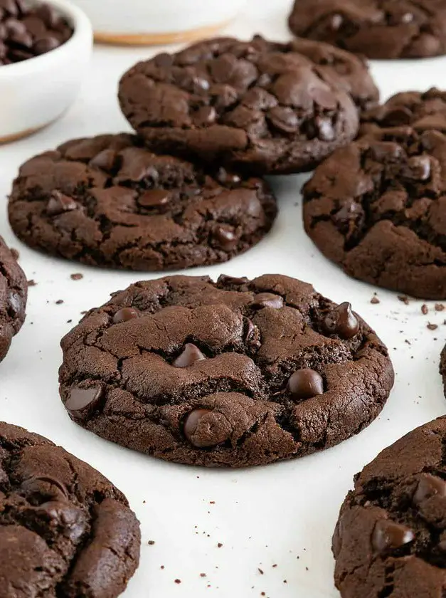 Vegan Double Chocolate Chip Cookies