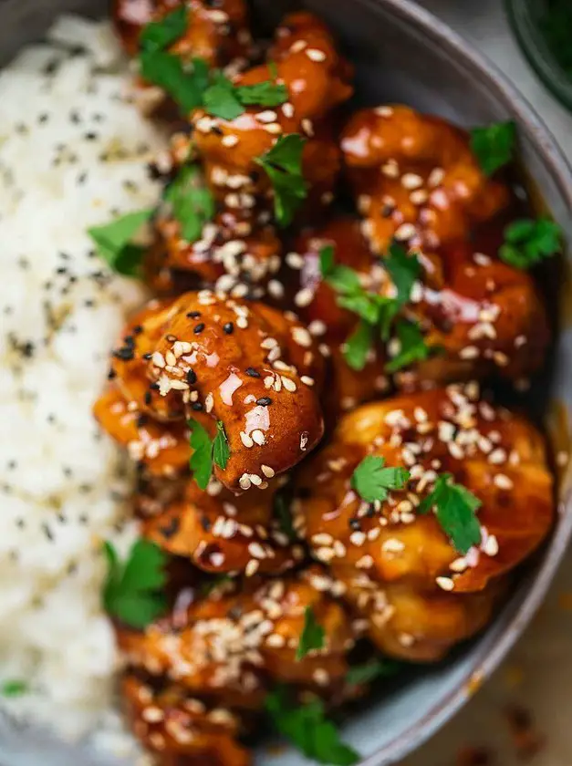 Sticky Sesame Cauliflower