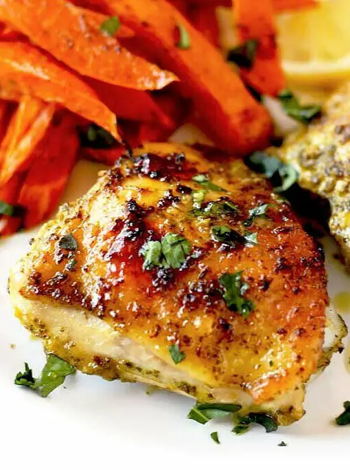 Lemon Herb Roasted Chicken Thighs