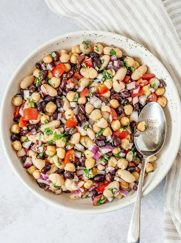 Lemon Basil Three Bean Salad