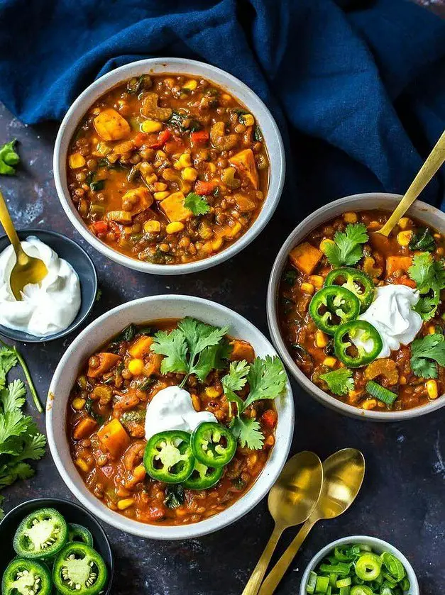 Crock Pot Vegetarian Lentil Chili