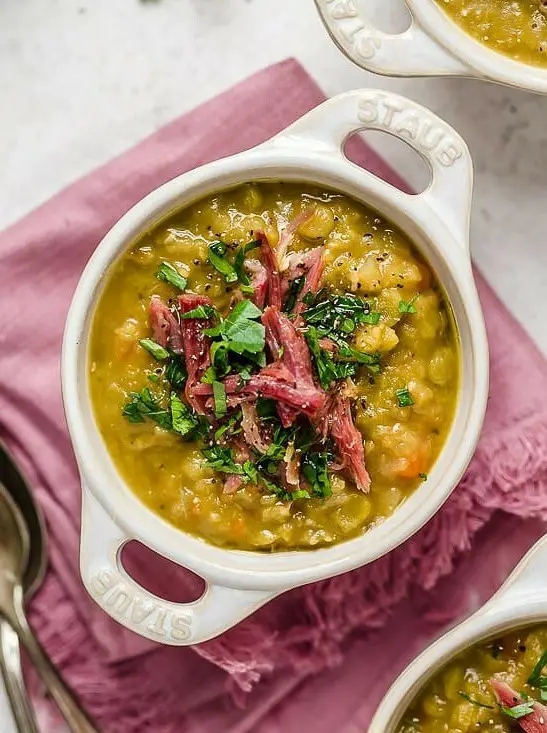 Slow Cooker Split Pea Soup with Ham Hock