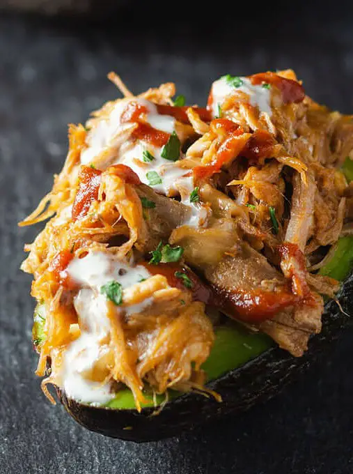 Pulled Pork Stuffed Avocado Boats