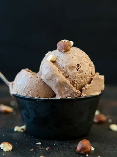 Chocolate and Hazelnut Vegan Ice Cream