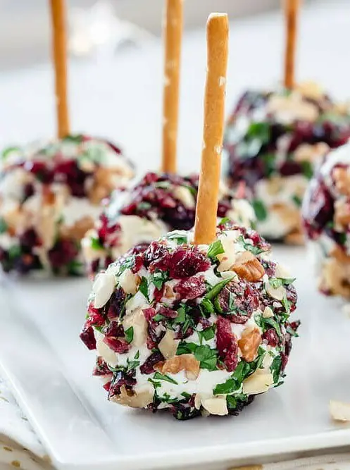 Christmas Mini Cheese Ball Bites